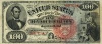 p150 from United States: 100 Dollars from 1869